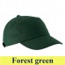 KP013 BAHIA - 7 panels cap, tépőzáras baseball sapka forest green